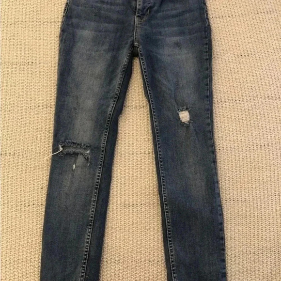 Free People | EUC Women’s‎ Great Heights Skinny Jeans Frayed Hem Size 27 - Picture 1 of 9